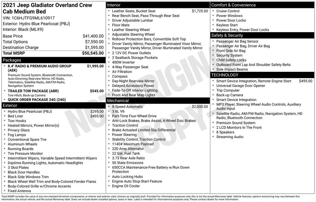 Used 2021 Blue Jeep Overland image 17