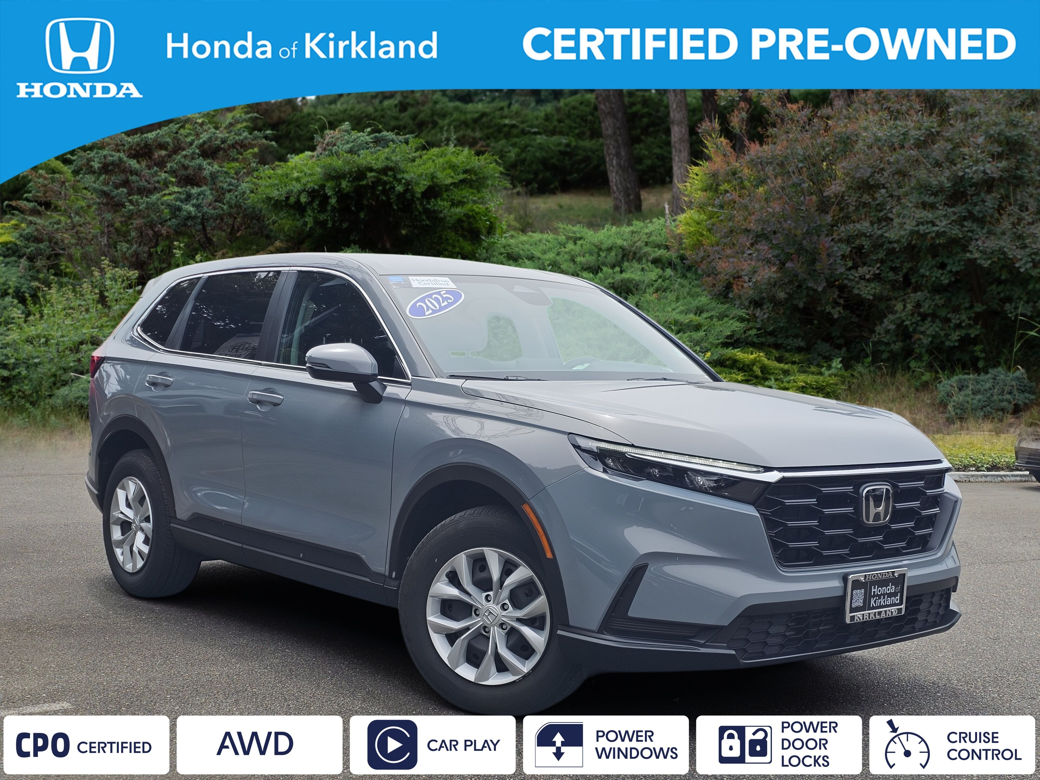 Certified Used 2025 Urban Gray Pearl Honda 1.5T AWD LX image 1