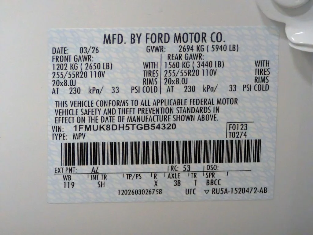 New 2026 Star White Metallic Tri-Coat Ford Active image 25