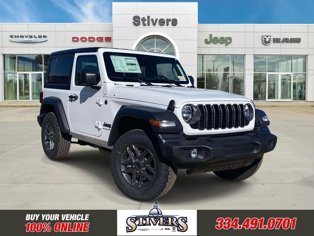 New 2026 Bright White Clear-Coat Exterior Paint Jeep Sport S image 1