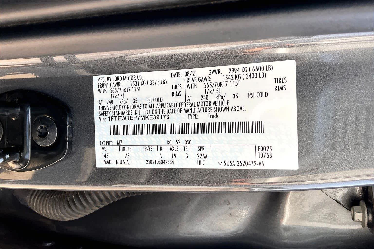 Used 2021 Carbonized Gray Metallic Ford XL image 34