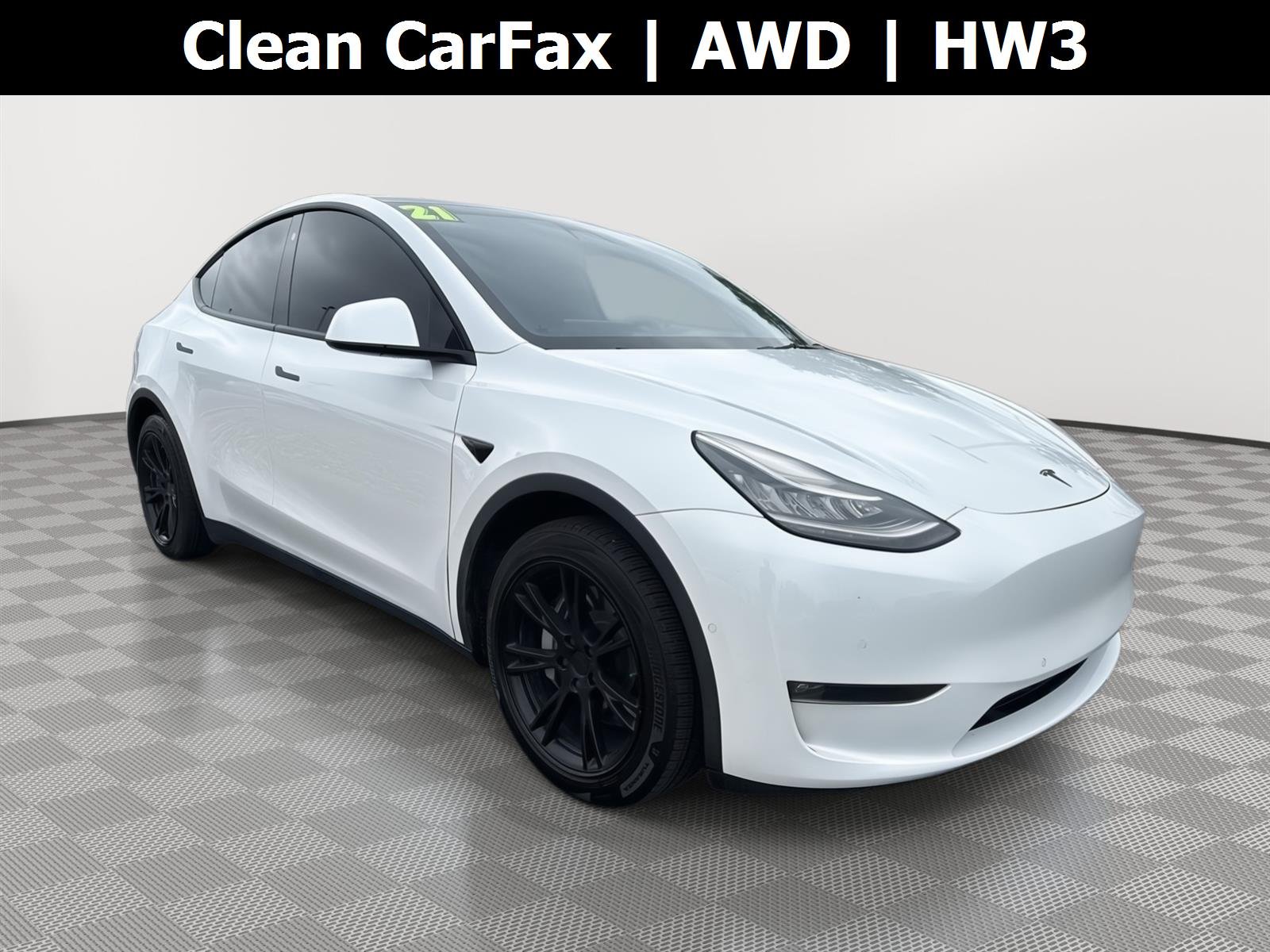 Used 2021 Pearl White Multi-Coat Tesla Long Range image 1