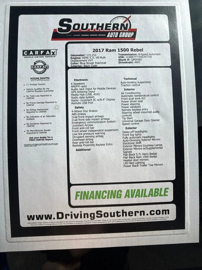 Used 2017 Blue Ram Rebel image 17