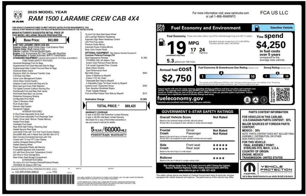 Used 2025 White Ram Laramie image 3