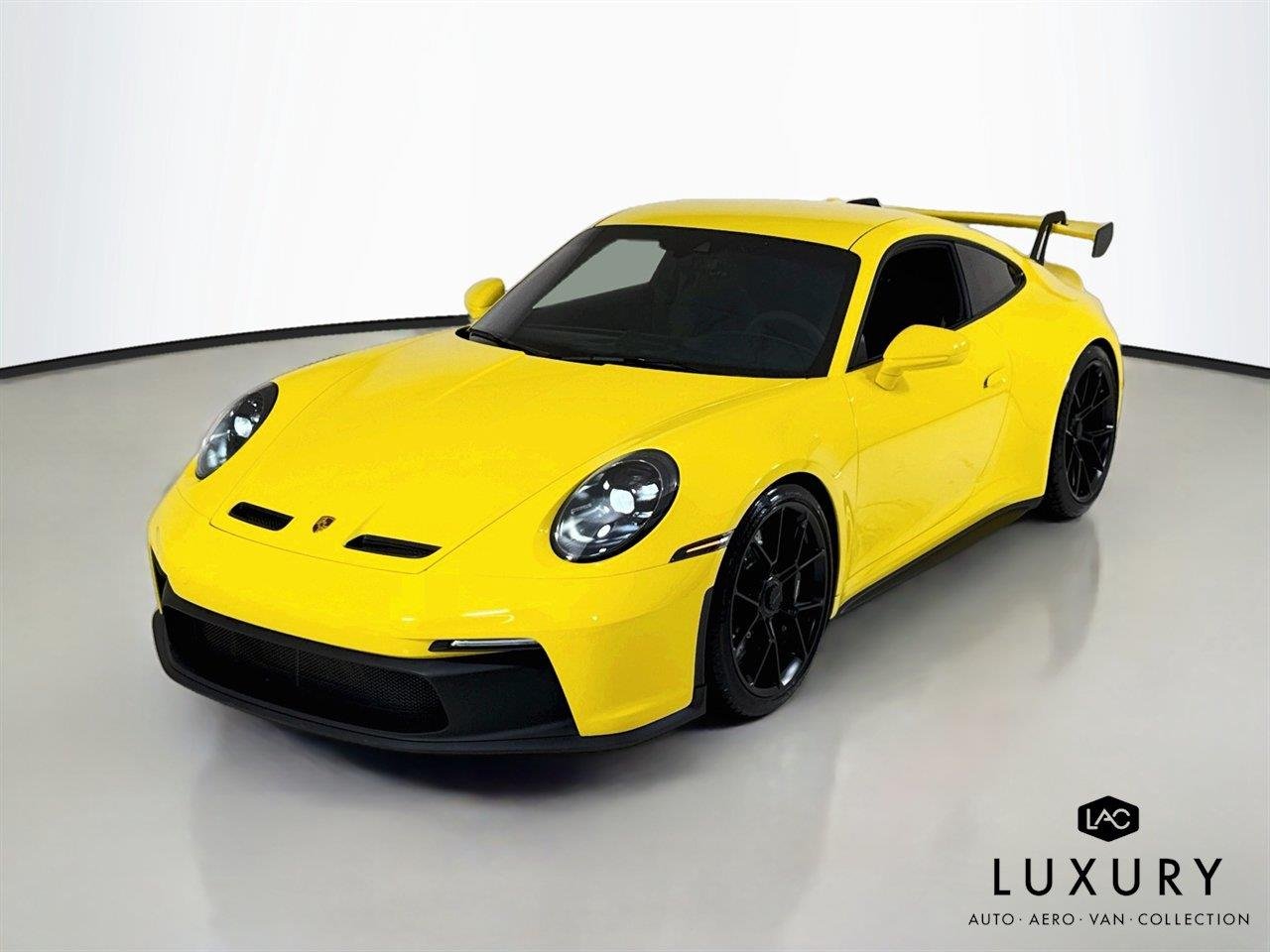 Used 2022 Racing Yellow Porsche GT3 | PCCB | PDLS+ | Matte Carbon Trim | Exclusive Design Taillights image 3