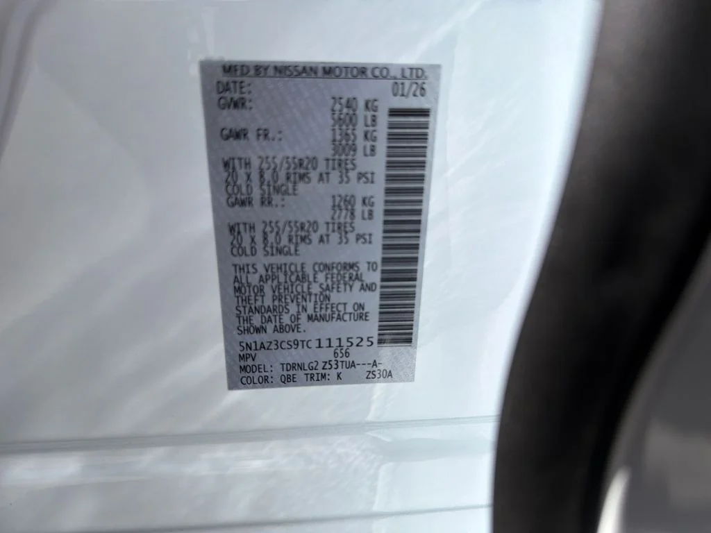 New 2026 Everest White Pearl TriCoat Nissan SL image 36