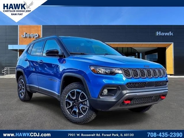 New 2026 Hydro Blue Pearl-Coat Exterior Paint Jeep Trailhawk image 1