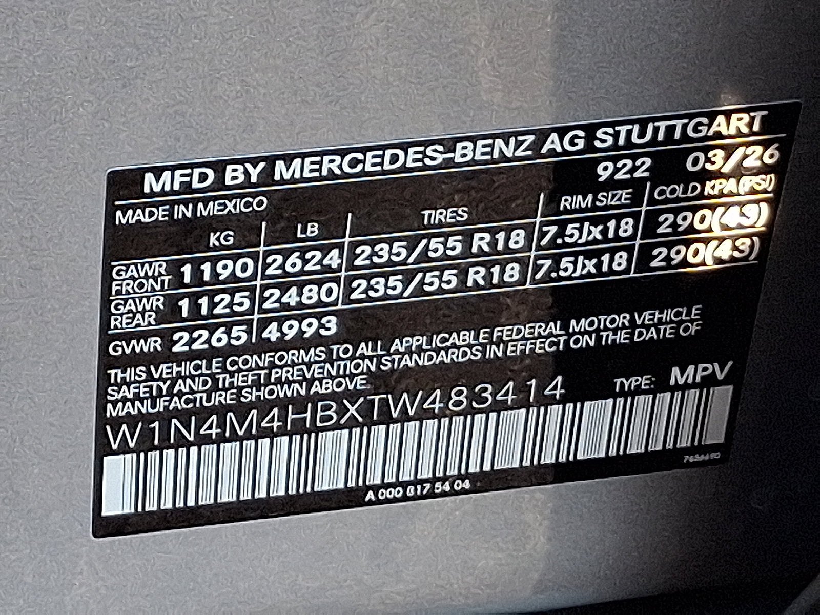 Used 2026 Cirrus Silver Metallic Mercedes-Benz GLB 250 image 14