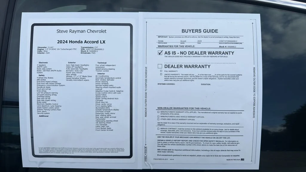 Certified Used 2024 Silver Honda LX image 23