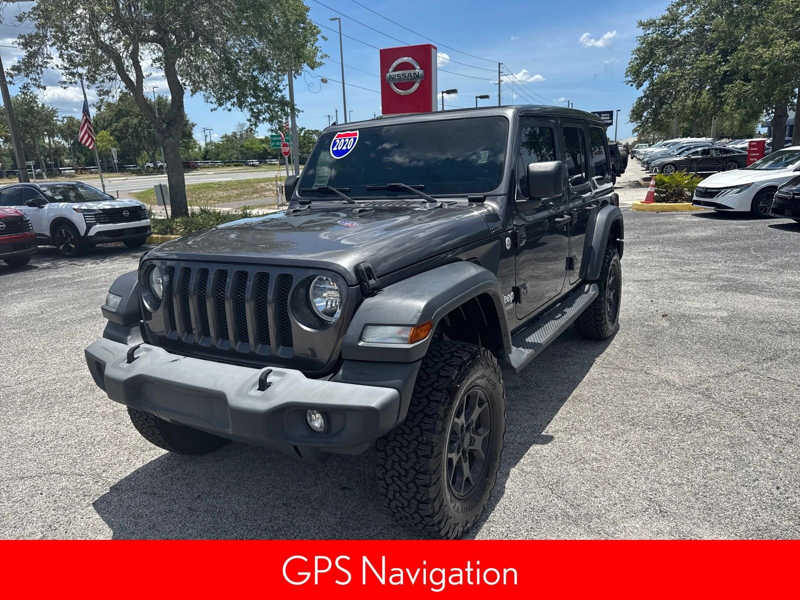 Used 2020 Gray Jeep Unlimited Sport image 3