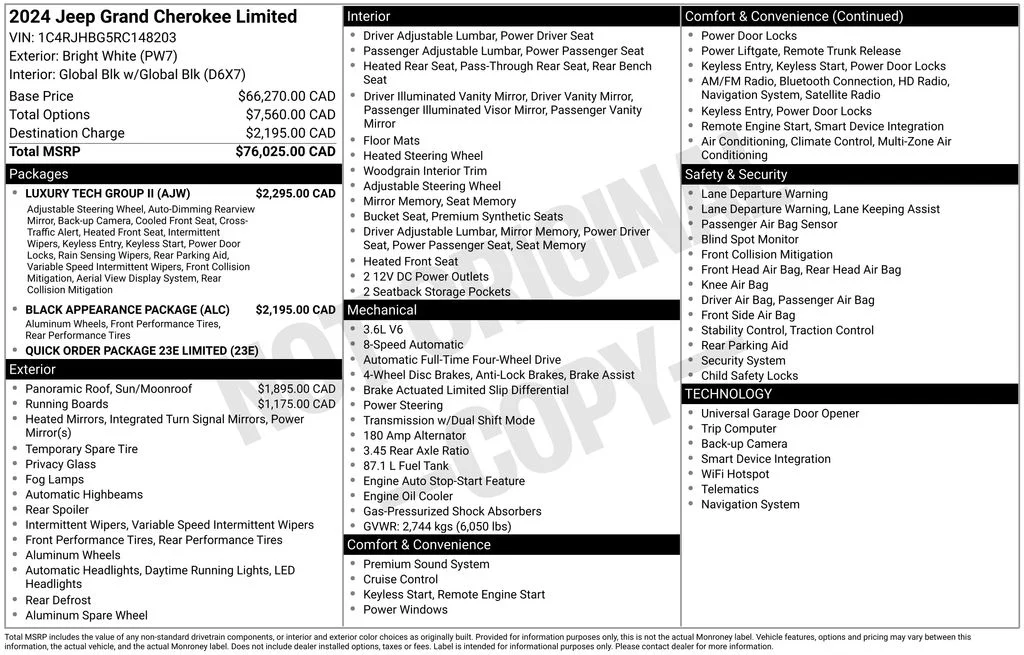 Used 2024 White Jeep Limited image 4