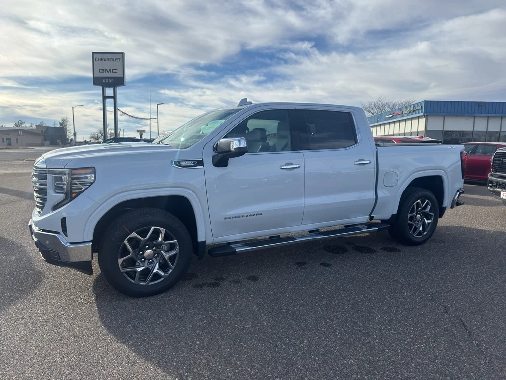 New 2026 Glacier White Tricoat GMC SLT image 1