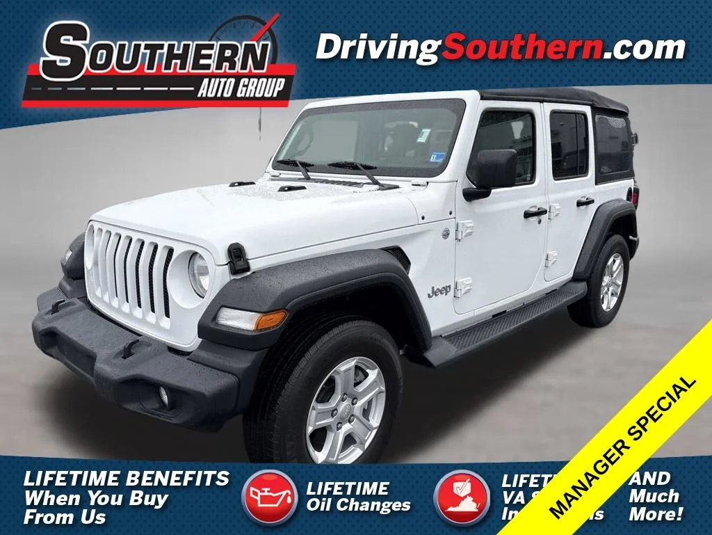 Used 2019 White Jeep Unlimited Sport image 1