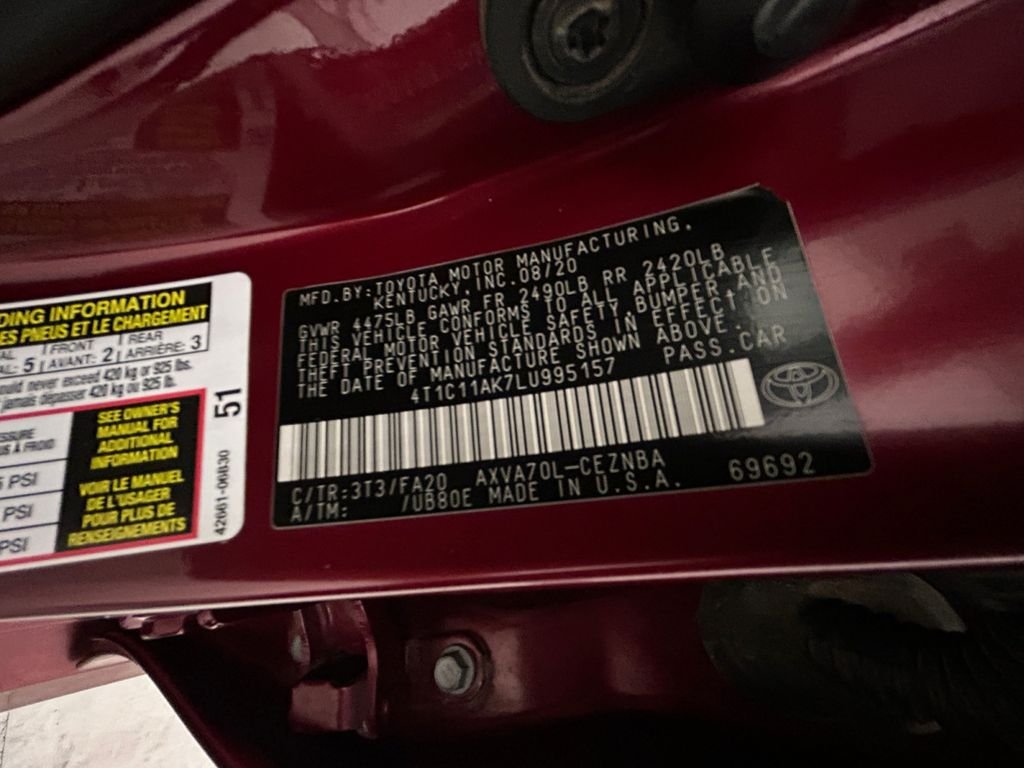 Used 2020 Red Toyota LE image 20