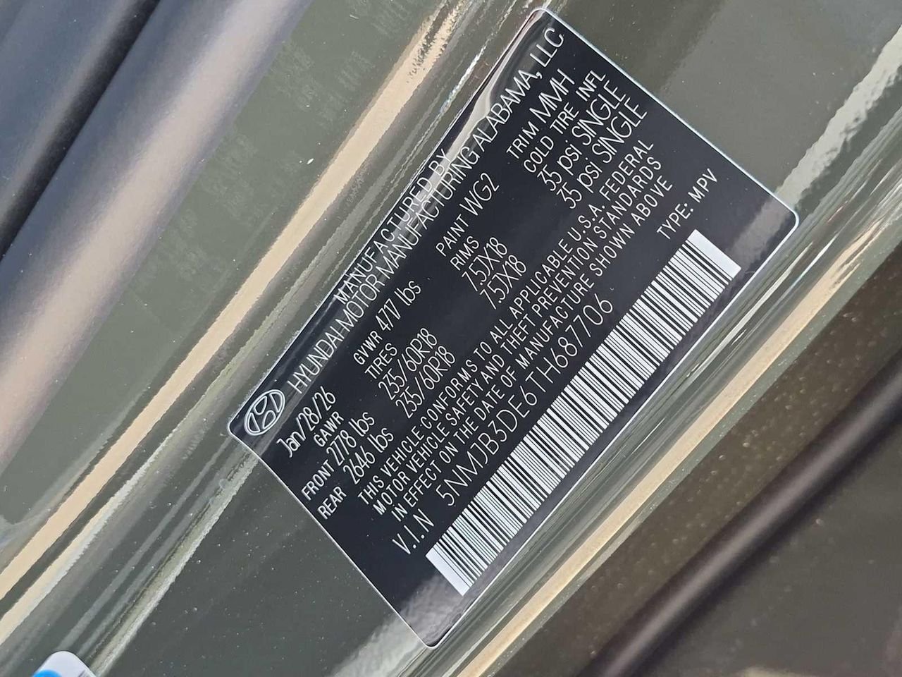 New 2026 Rockwood Green Hyundai SEL FWD image 34