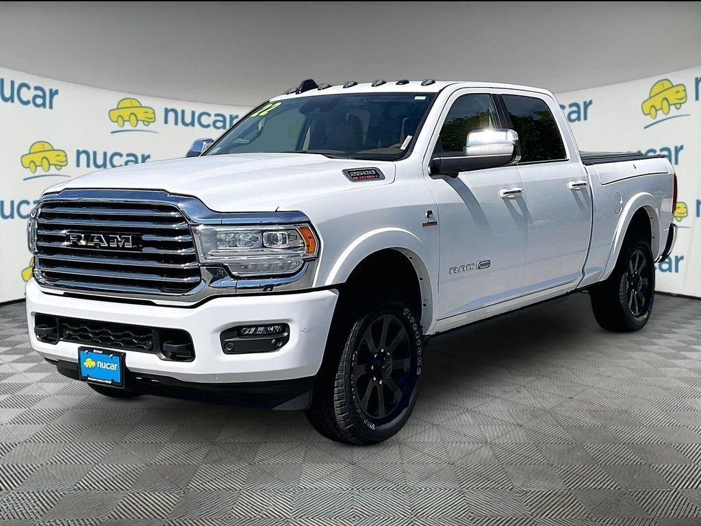 Used 2022 Bright White Clearcoat Ram Longhorn image 3