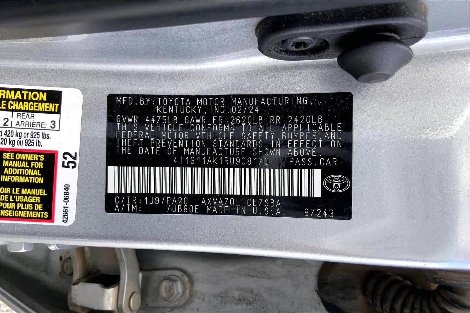 Used 2024 Celestial Silver Metallic Toyota SE image 36