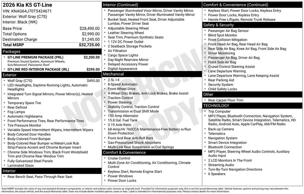 Used 2026 Gray Kia GT-Line image 25