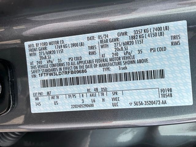 Certified Used 2024 Carbonized Gray Metallic Ford XLT image 48