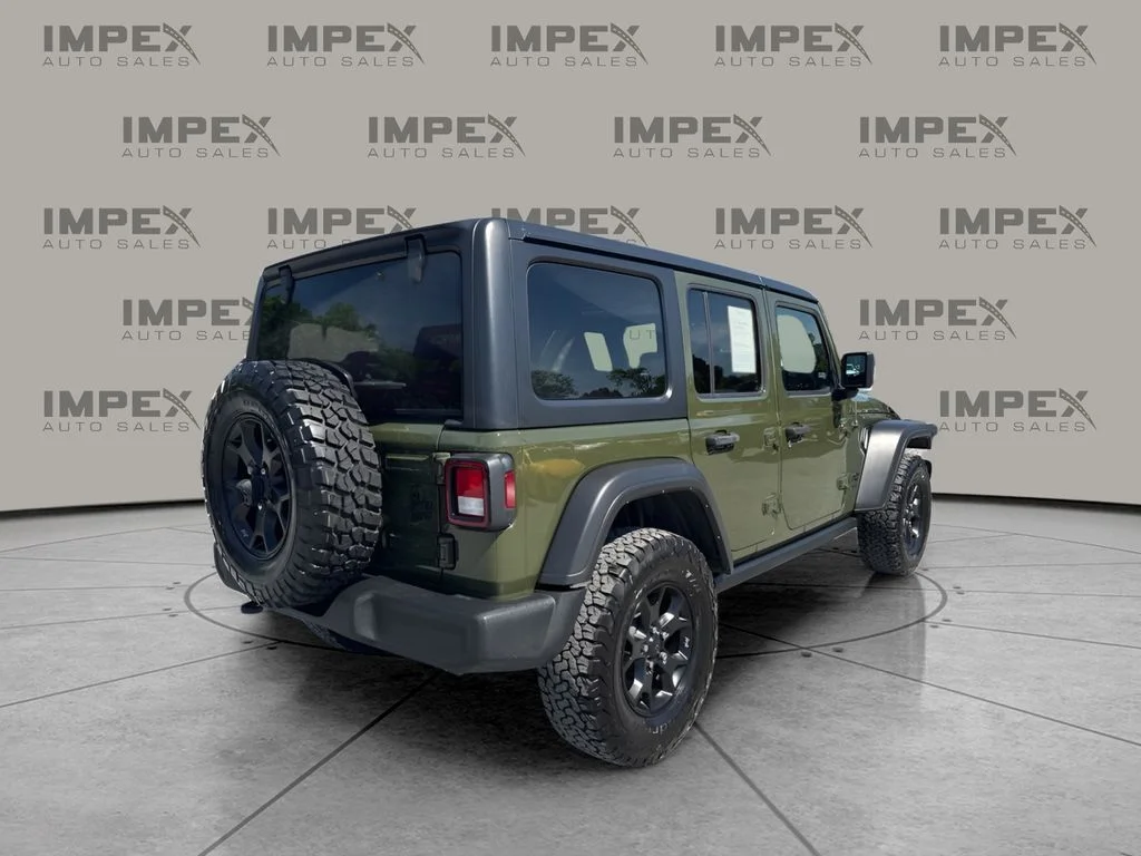 Used 2022 Green Jeep Unlimited Willys image 5