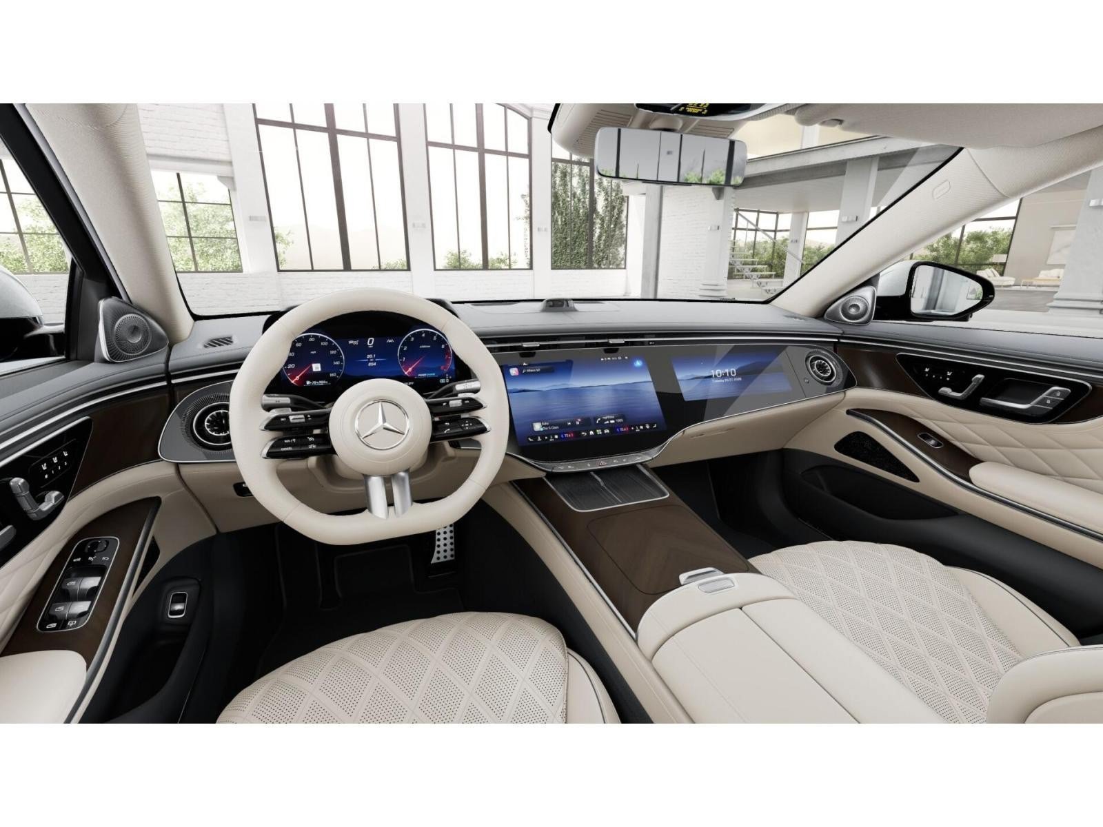 New 2027 MANUFAKTUR Moonlight White Metallic Mercedes-Benz S 580 4D Sedan 4MATIC® image 4