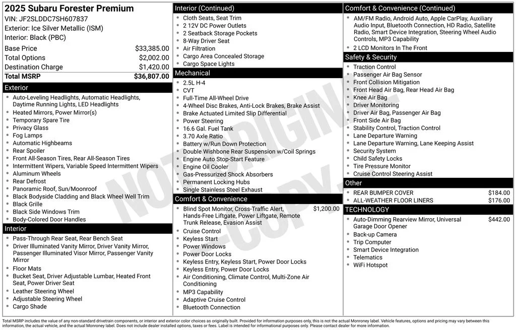 Used 2025 Silver Subaru Premium image 8