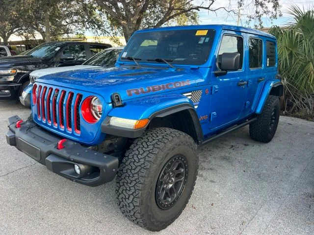 Used 2022 Blue Jeep Unlimited Rubicon image 1