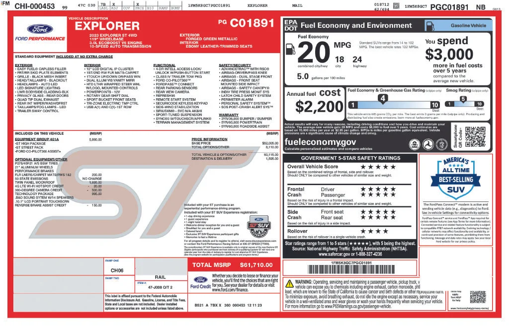 Certified Used 2023 Green Metallic Ford ST image 5