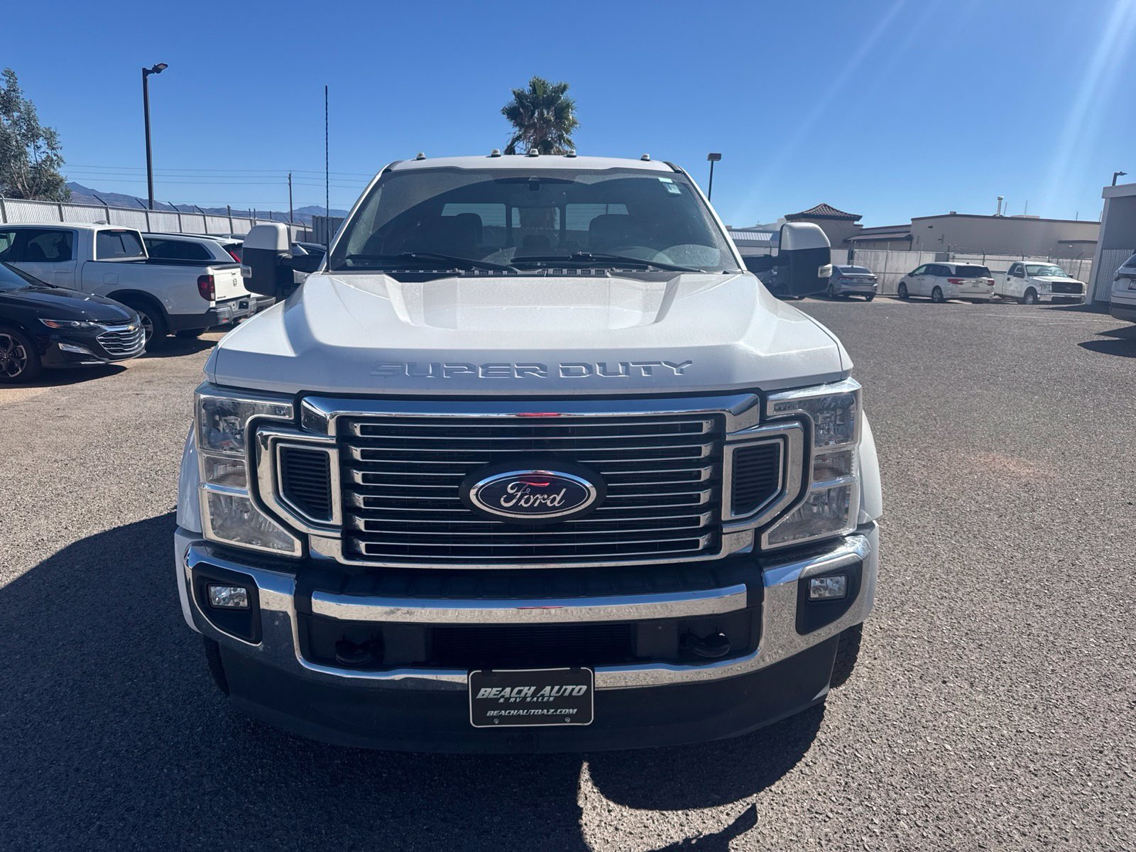 Used 2022 Star White Metallic Tri-Coat Ford Lariat image 2