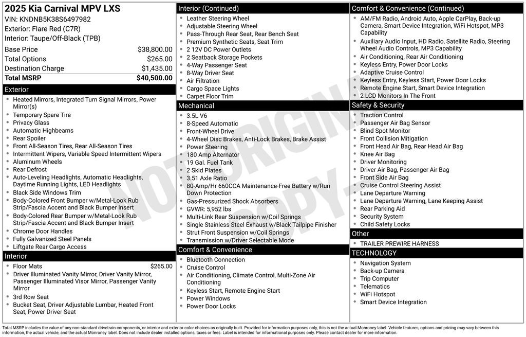 2025 Kia Carnival LXS - Photo 25