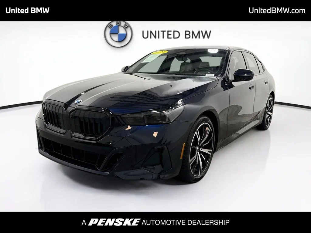 Certified Used 2025 Carbon Black Metallic BMW 530i image 1