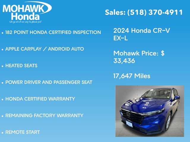 Certified Used 2024 Still Night Pearl Honda EX-L image 16