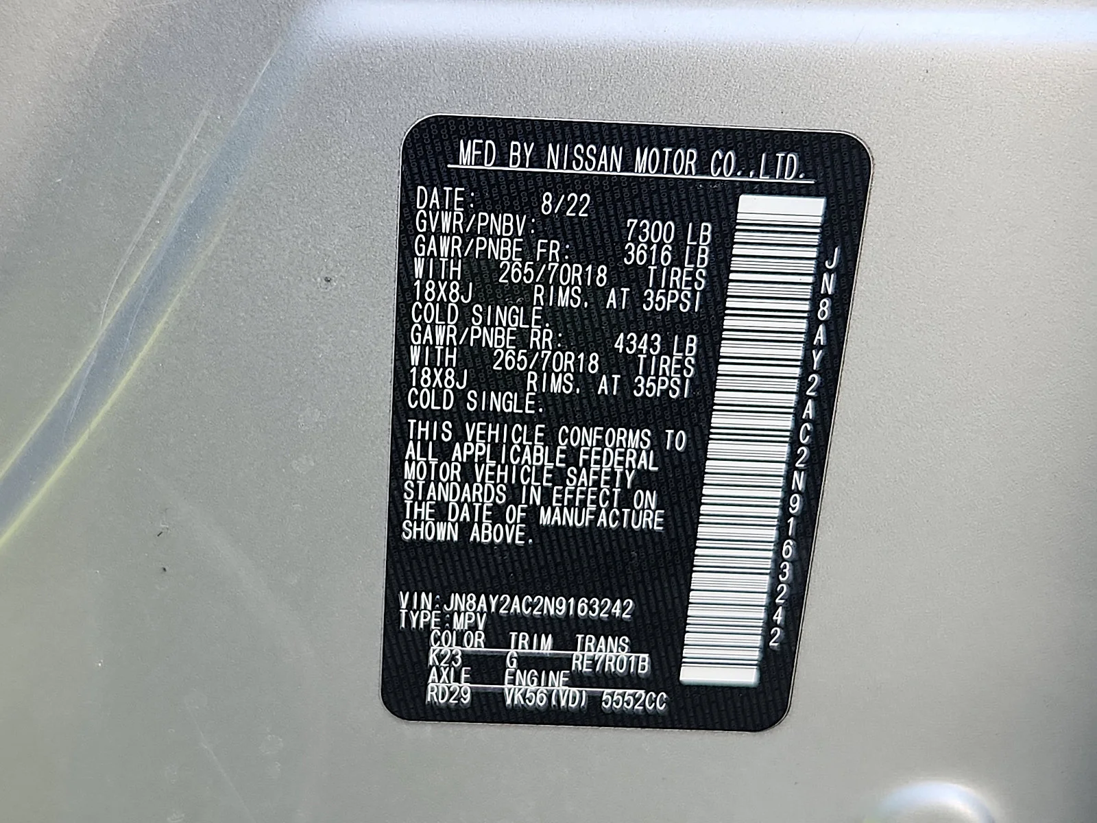 Used 2022 Silver Nissan SV image 27