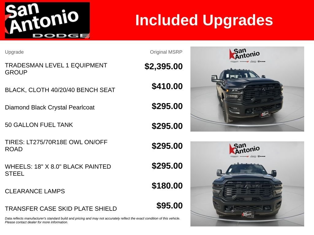 New 2026 Diamond Black Crystal Pearl-Coat Exterior Paint RAM Tradesman image 6