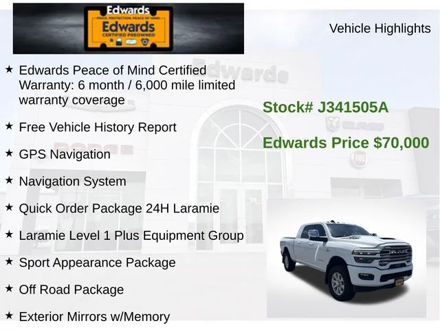 Certified Used 2025 White Ram Laramie image 5