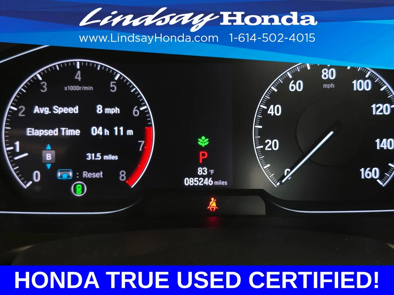 Certified Used 2019 Crystal Black Pearl Honda LX image 14