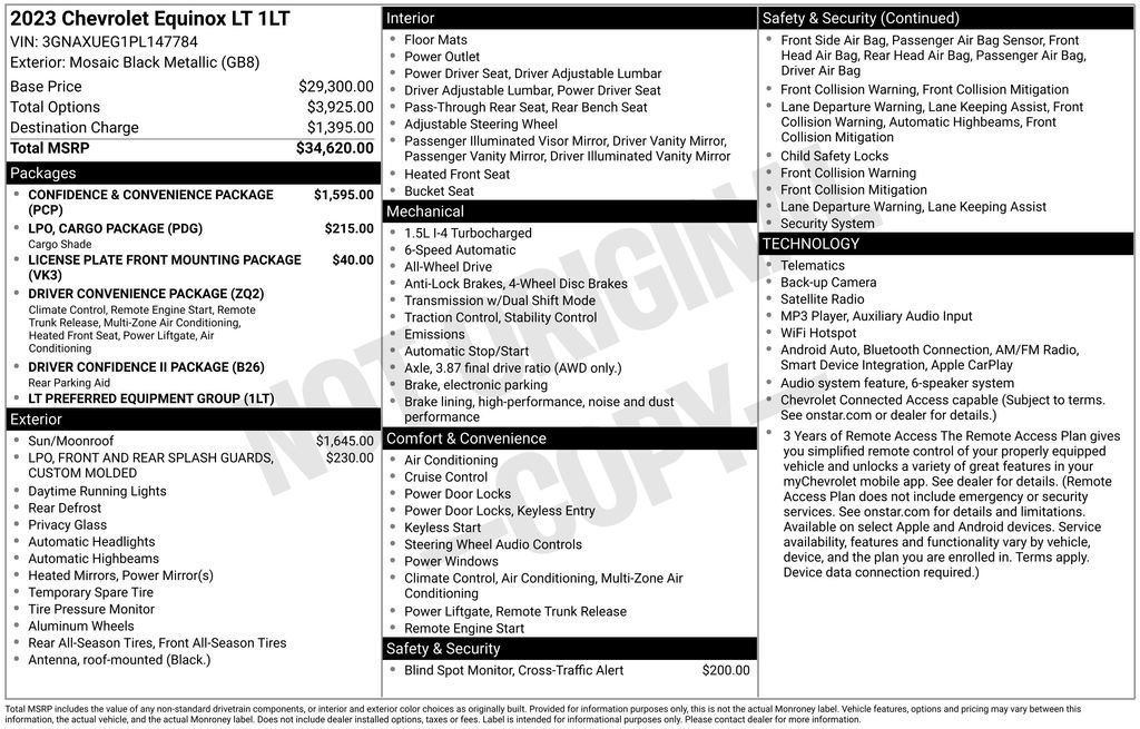 Used 2023 MOSAIC BLACK METALLIC Chevrolet LT image 35