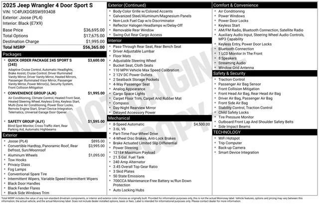 Certified Used 2025 Orange Jeep Sport S image 28