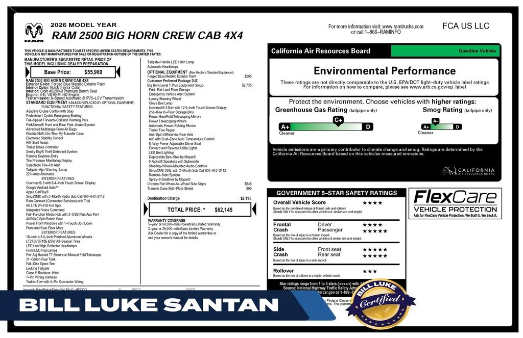 Certified Used 2026 Blue Ram Big Horn image 1