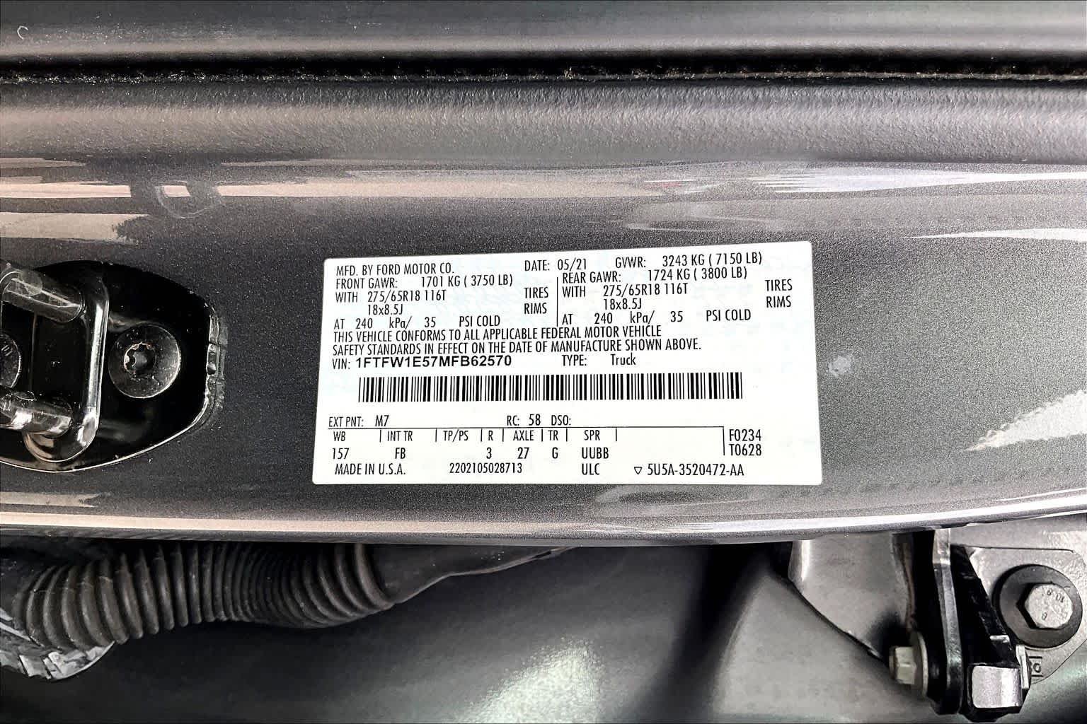 Used 2021 Carbonized Gray Metallic Ford XLT image 35