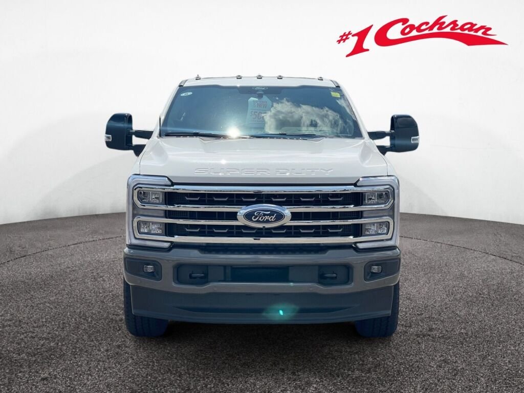 New 2026 Star White Metallic Tri-Coat/Marsh Gray Ford King Ranch image 2