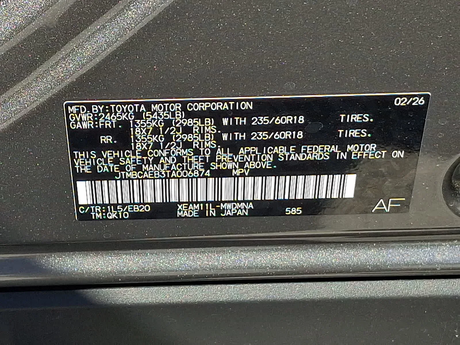 New 2026 Heavy Metal <sup>1</sup> Toyota  XLE image 20
