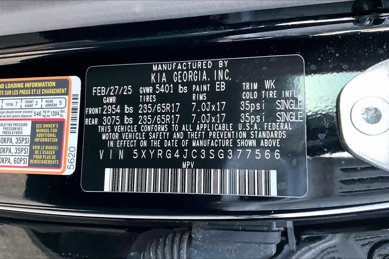 Used 2025 Ebony Black Kia LX image 34