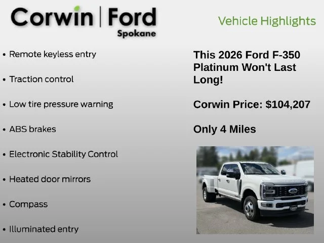 New 2026 Star White Metallic Tri-Coat Ford Platinum image 6