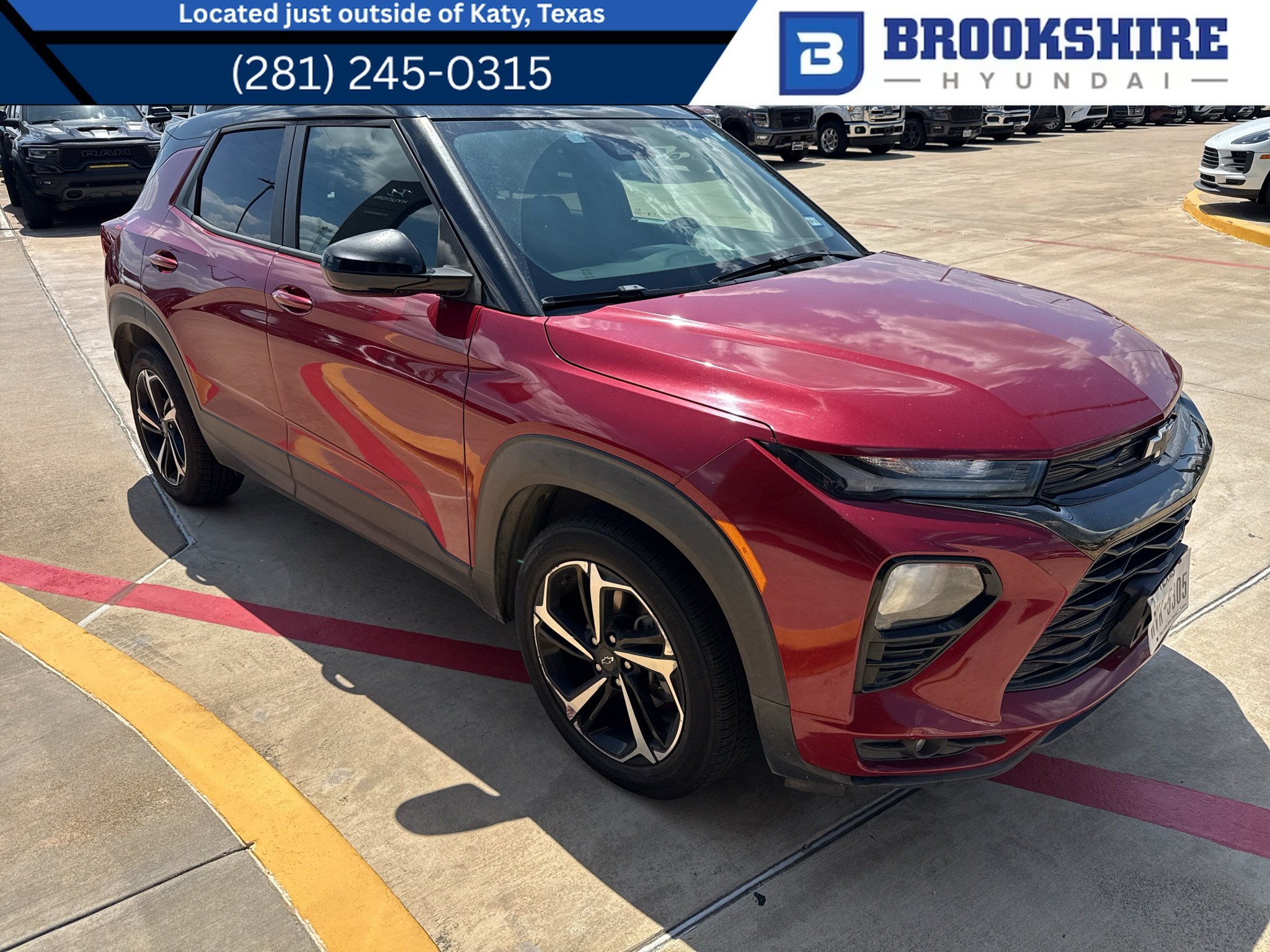 Used 2021 Scarlet Red Metallic Chevrolet RS image 1