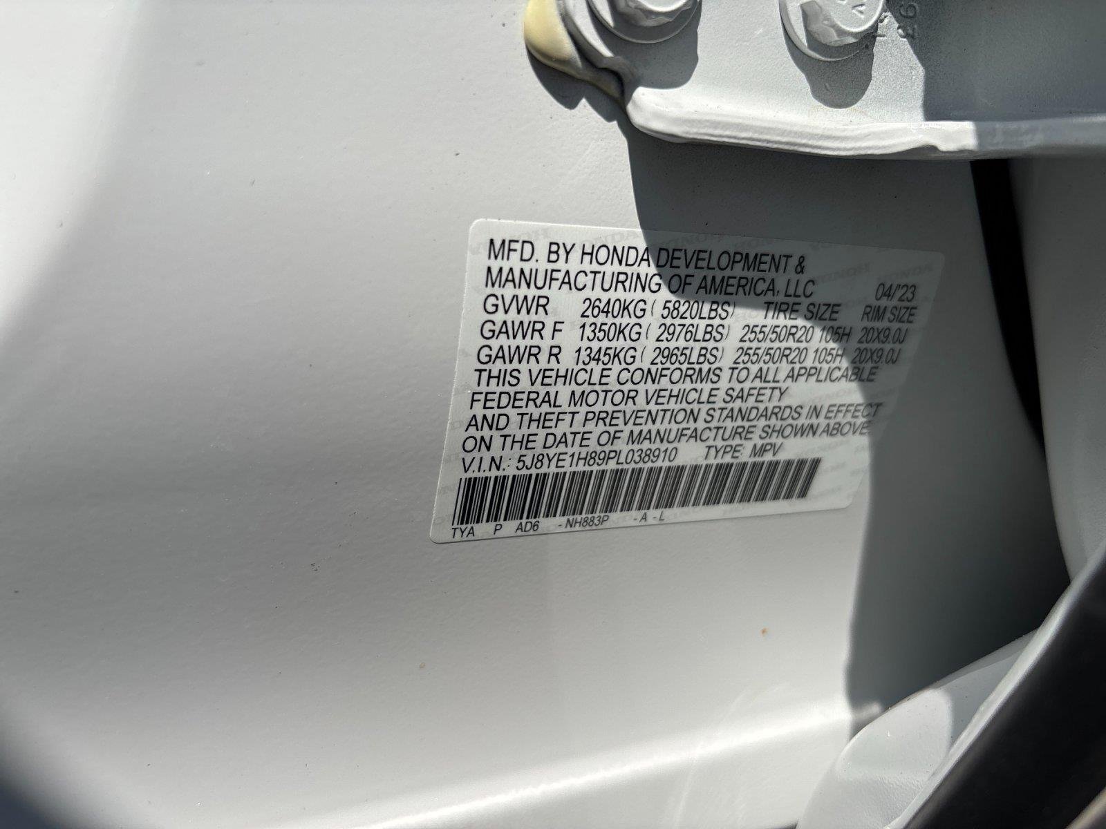 Used 2023 Platinum White Pearl Acura w/Advance Package image 12