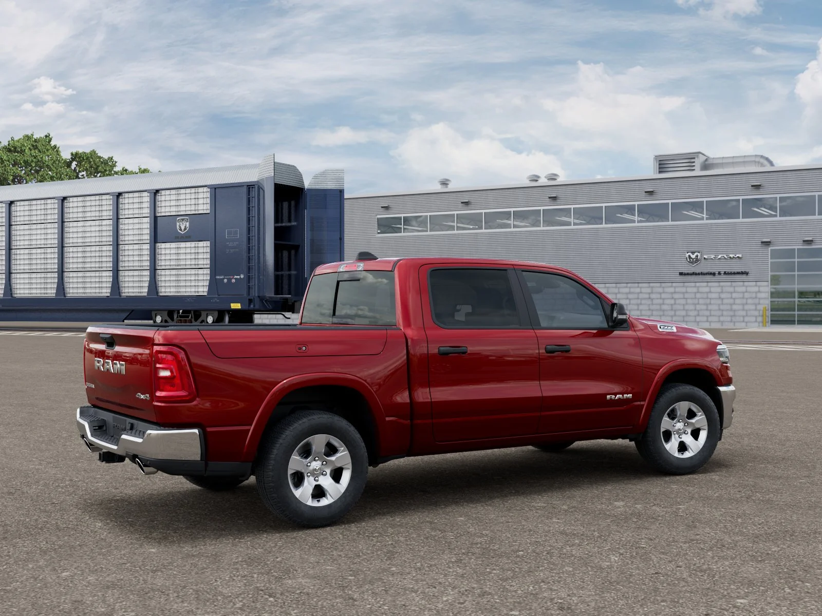 New 2026 Molten Red Pearl-Coat Exterior Paint RAM BIG HORN image 2