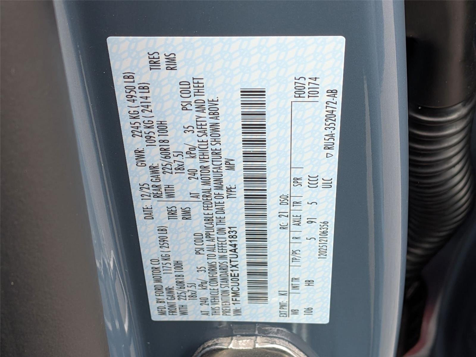New 2026 Vapor Blue Metallic Ford Plug-in Hybrid image 38