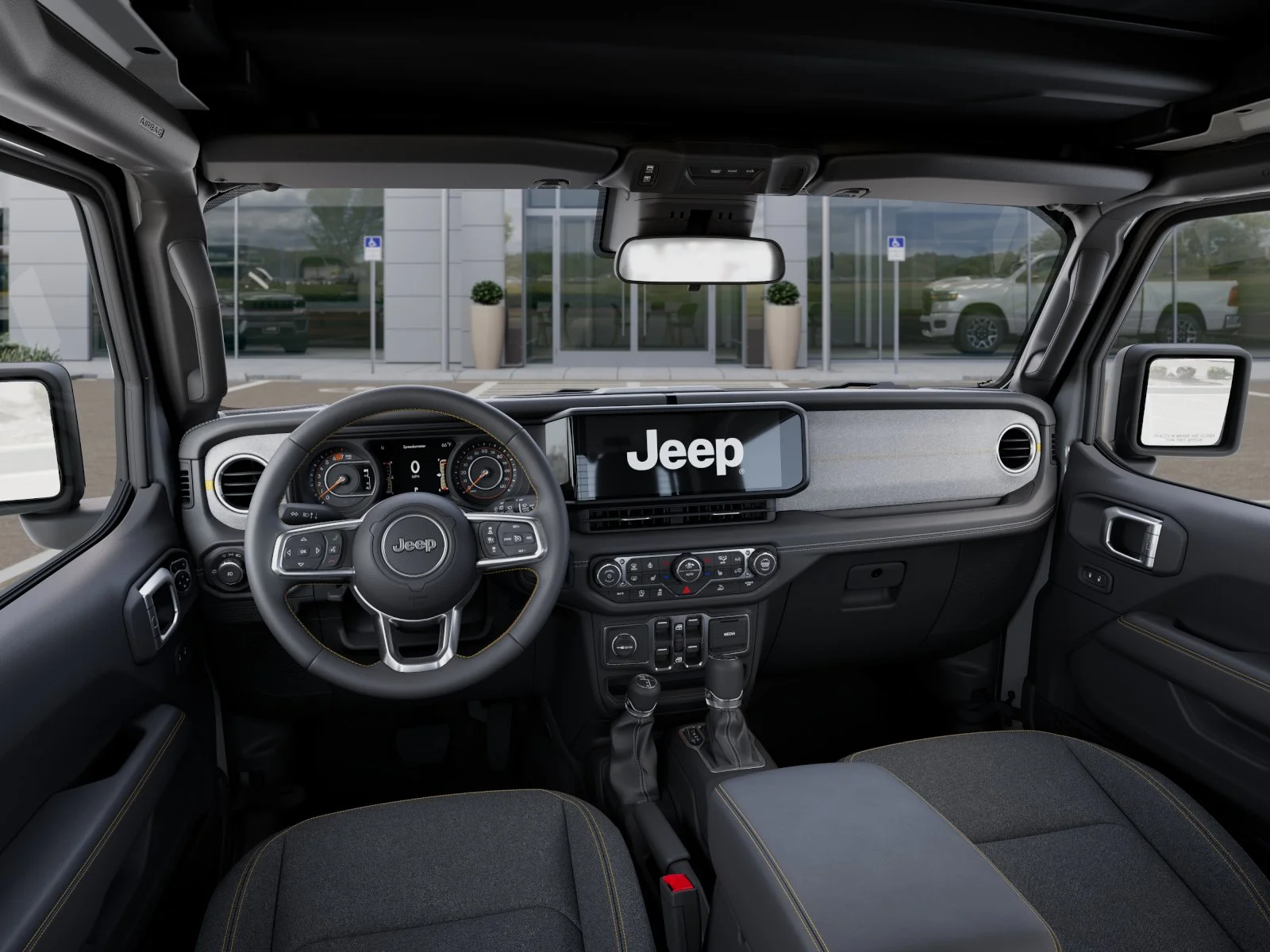 New 2025 Bright White Clear-Coat Exterior Paint Jeep Sahara image 23