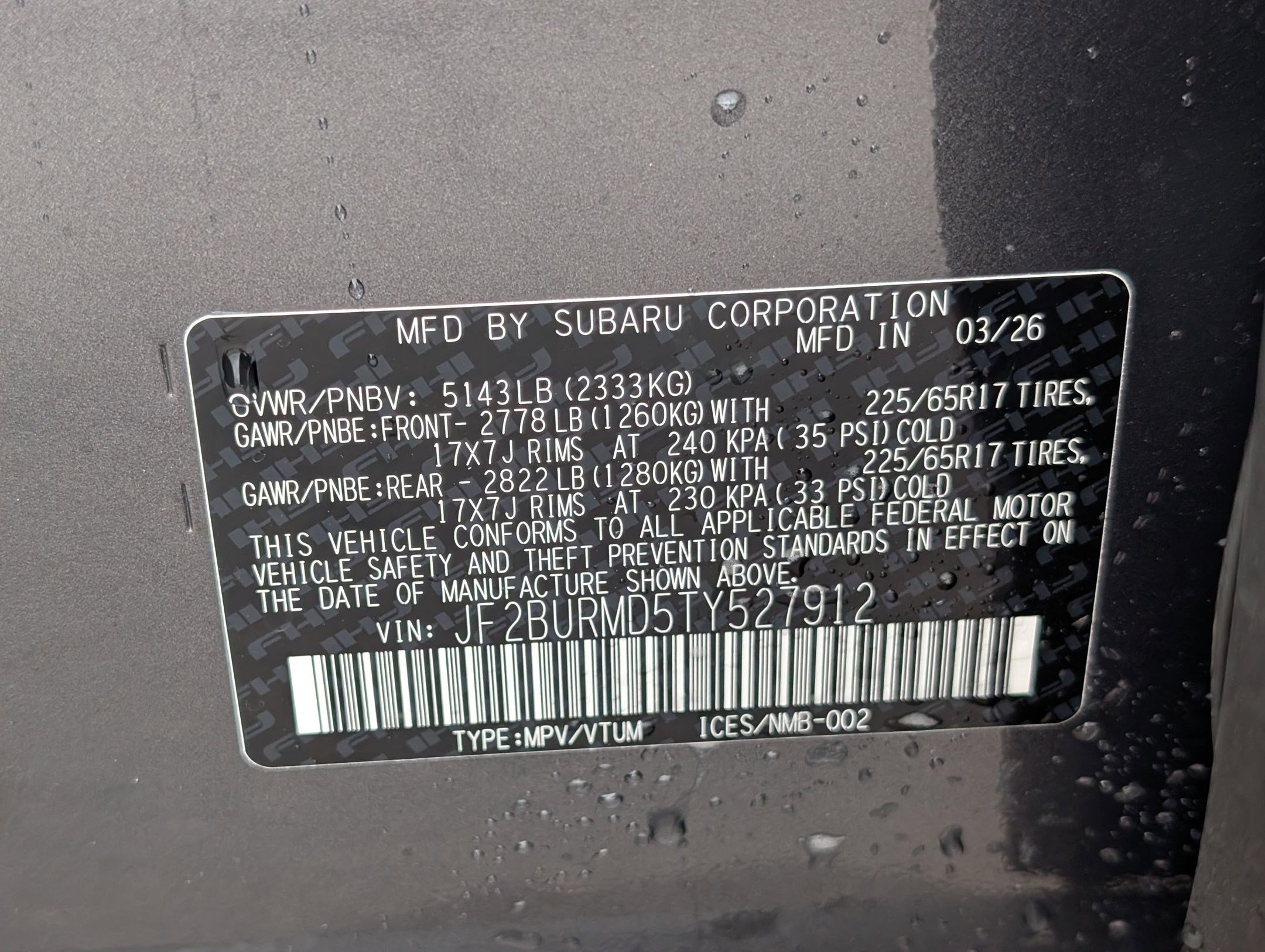 New 2026 MAGNETITE GRAY METALLIC Subaru Wilderness image 17